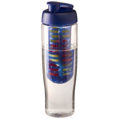 Picture of H2O TEMPO® 700 ML FLIP LID SPORTS BOTTLE & INFUSER in Transparent-blue