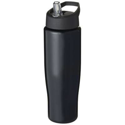 Picture of H2O ACTIVE® TEMPO 700 ML SPOUT LID SPORTS BOTTLE in Solid Black