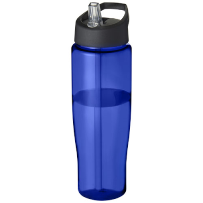 Picture of H2O ACTIVE® TEMPO 700 ML SPOUT LID SPORTS BOTTLE in Blue & Solid Black.