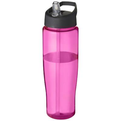 Picture of H2O ACTIVE® TEMPO 700 ML SPOUT LID SPORTS BOTTLE in Pink & Solid Black.
