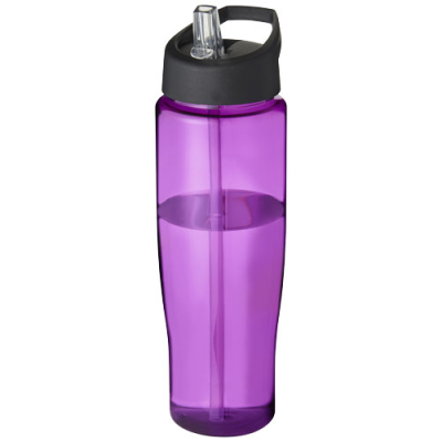 Picture of H2O ACTIVE® TEMPO 700 ML SPOUT LID SPORTS BOTTLE in Purple & Solid Black.