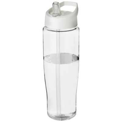 Picture of H2O ACTIVE® TEMPO 700 ML SPOUT LID SPORTS BOTTLE in Clear Transparent & White