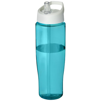 Picture of H2O ACTIVE® TEMPO 700 ML SPOUT LID SPORTS BOTTLE in Aqua Blue & White