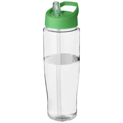 Picture of H2O ACTIVE® TEMPO 700 ML SPOUT LID SPORTS BOTTLE in Clear Transparent & Green