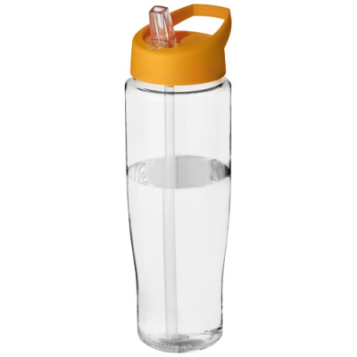 Picture of H2O ACTIVE® TEMPO 700 ML SPOUT LID SPORTS BOTTLE in Clear Transparent & Orange