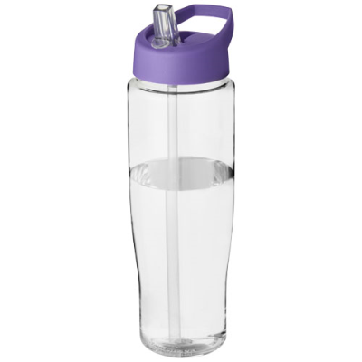 Picture of H2O ACTIVE® TEMPO 700 ML SPOUT LID SPORTS BOTTLE in Clear Transparent & Purple