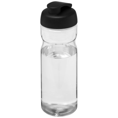 Picture of H2O ACTIVE® BASE 650 ML FLIP LID SPORTS BOTTLE in Clear Transparent & Solid Black