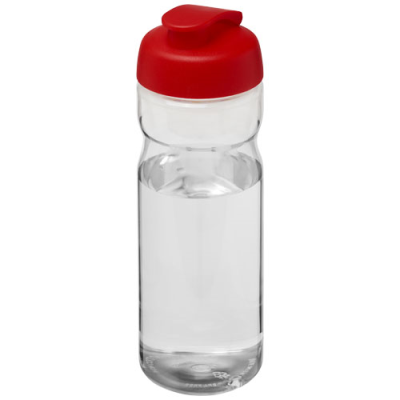 Picture of H2O ACTIVE® BASE 650 ML FLIP LID SPORTS BOTTLE in Clear Transparent & Red