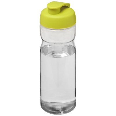 Picture of H2O ACTIVE® BASE 650 ML FLIP LID SPORTS BOTTLE in Clear Transparent & Lime