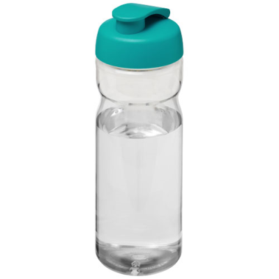 Picture of H2O ACTIVE® BASE 650 ML FLIP LID SPORTS BOTTLE in Clear Transparent & Aqua Blue