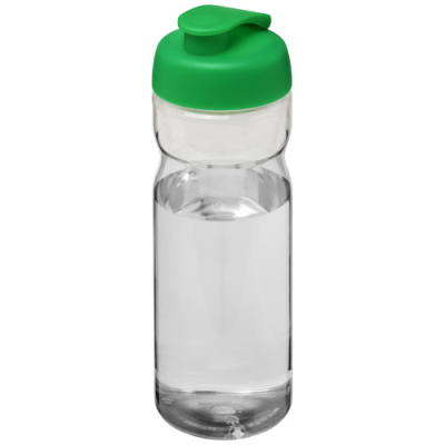 Picture of H2O ACTIVE® BASE 650 ML FLIP LID SPORTS BOTTLE in Clear Transparent & Green.
