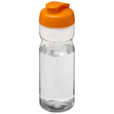 Picture of H2O ACTIVE® BASE 650 ML FLIP LID SPORTS BOTTLE in Clear Transparent & Orange.