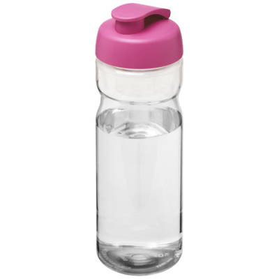 Picture of H2O ACTIVE® BASE 650 ML FLIP LID SPORTS BOTTLE in Clear Transparent & Pink.