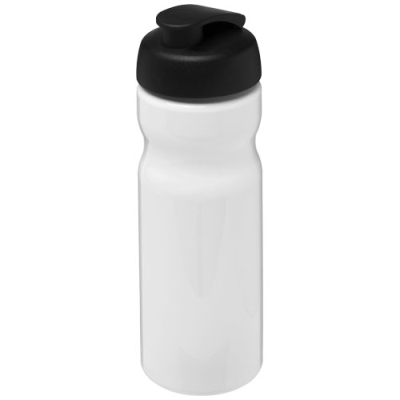 Picture of H2O ACTIVE® BASE 650 ML FLIP LID SPORTS BOTTLE in White & Solid Black.