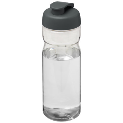 Picture of H2O ACTIVE® BASE 650 ML FLIP LID SPORTS BOTTLE in Clear Transparent & Grey.