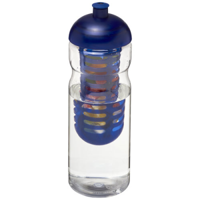 Picture of H2O ACTIVE® BASE 650 ML DOME LID SPORTS BOTTLE & INFUSER in Clear Transparent & Blue