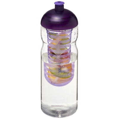 Picture of H2O ACTIVE® BASE 650 ML DOME LID SPORTS BOTTLE & INFUSER in Clear Transparent & Purple