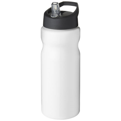 Picture of H2O ACTIVE® BASE 650 ML SPOUT LID SPORTS BOTTLE in White & Solid Black.