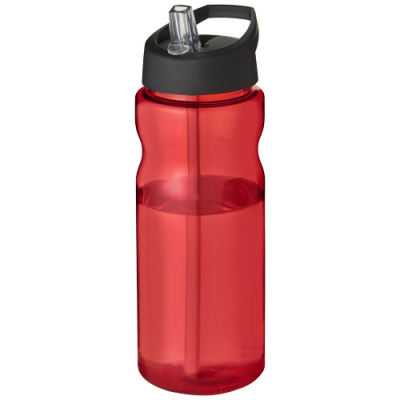 Picture of H2O ACTIVE® BASE 650 ML SPOUT LID SPORTS BOTTLE in Red & Solid Black.