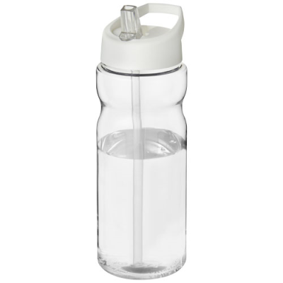 Picture of H2O ACTIVE® BASE 650 ML SPOUT LID SPORTS BOTTLE in Clear Transparent & White