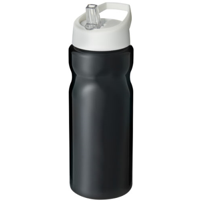 Picture of H2O ACTIVE® BASE 650 ML SPOUT LID SPORTS BOTTLE in Solid Black & White