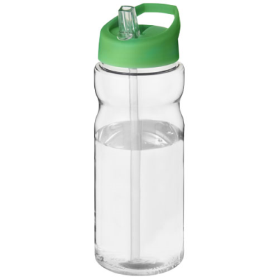 Picture of H2O ACTIVE® BASE 650 ML SPOUT LID SPORTS BOTTLE in Clear Transparent & Green