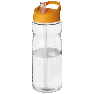 Picture of H2O ACTIVE® BASE 650 ML SPOUT LID SPORTS BOTTLE in Clear Transparent & Orange