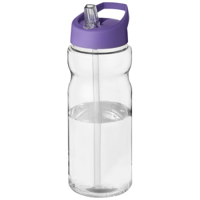 Picture of H2O ACTIVE® BASE 650 ML SPOUT LID SPORTS BOTTLE in Clear Transparent & Purple