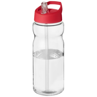 Picture of H2O ACTIVE® BASE 650 ML SPOUT LID SPORTS BOTTLE in Clear Transparent & Red