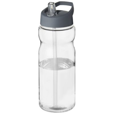 Picture of H2O ACTIVE® BASE 650 ML SPOUT LID SPORTS BOTTLE in Clear Transparent & Storm Grey