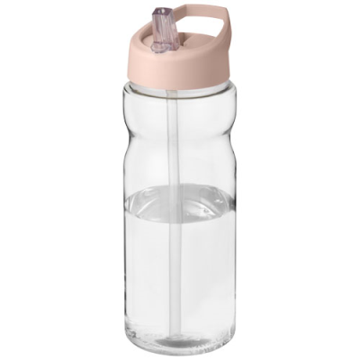 Picture of H2O ACTIVE® BASE 650 ML SPOUT LID SPORTS BOTTLE in Pale Blush Pink & Clear Transparent