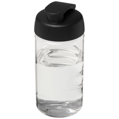 Picture of H2O ACTIVE® BOP 500 ML FLIP LID SPORTS BOTTLE in Clear Transparent & Solid Black.