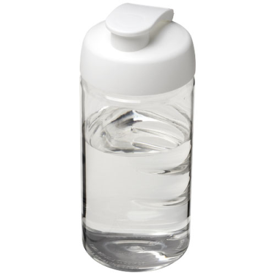 Picture of H2O ACTIVE® BOP 500 ML FLIP LID SPORTS BOTTLE in Clear Transparent & White.