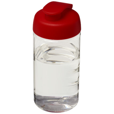 Picture of H2O ACTIVE® BOP 500 ML FLIP LID SPORTS BOTTLE in Clear Transparent & Red