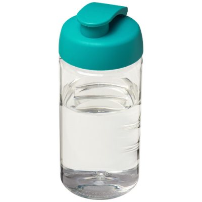 Picture of H2O ACTIVE® BOP 500 ML FLIP LID SPORTS BOTTLE in Clear Transparent & Aqua Blue