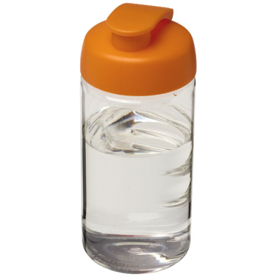 Picture of H2O ACTIVE® BOP 500 ML FLIP LID SPORTS BOTTLE in Clear Transparent & Orange.