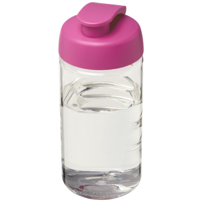 Picture of H2O ACTIVE® BOP 500 ML FLIP LID SPORTS BOTTLE in Clear Transparent & Pink
