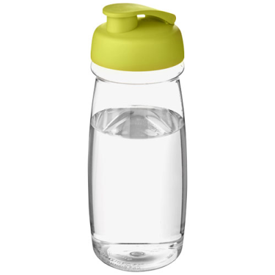 Picture of H2O ACTIVE® PULSE 600 ML FLIP LID SPORTS BOTTLE in Clear Transparent & Lime