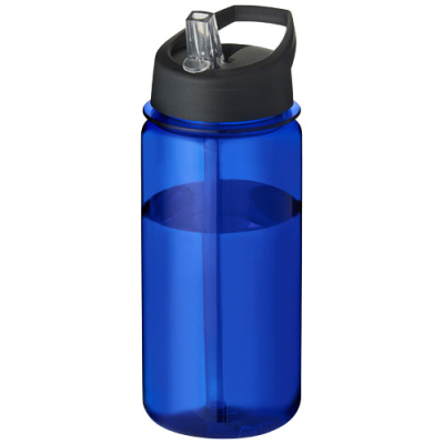 Picture of H2O ACTIVE® OCTAVE TRITAN™ 600 ML SPOUT LID SPORTS BOTTLE in Blue & Solid Black