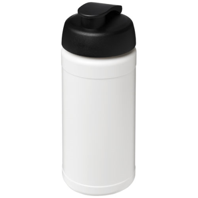 Picture of BASELINE® PLUS 500 ML FLIP LID SPORTS BOTTLE in White & Solid Black