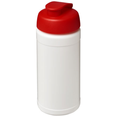 Picture of BASELINE® PLUS 500 ML FLIP LID SPORTS BOTTLE in White & Red.