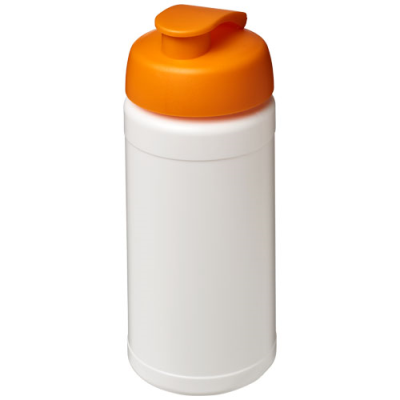 Picture of BASELINE® PLUS 500 ML FLIP LID SPORTS BOTTLE in White & Orange