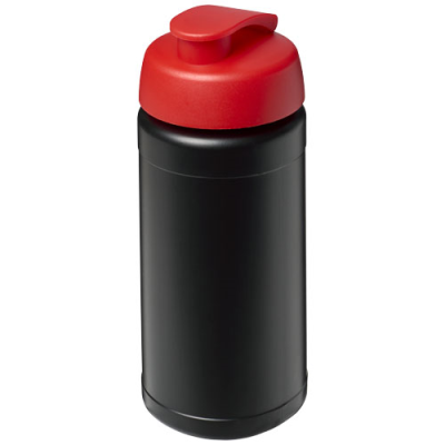 Picture of BASELINE® PLUS 500 ML FLIP LID SPORTS BOTTLE in Solid Black & Red