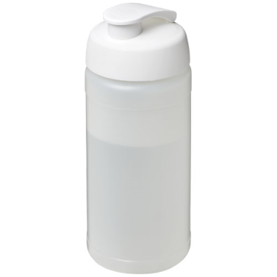Picture of BASELINE® PLUS 500 ML FLIP LID SPORTS BOTTLE in Clear Transparent & White.
