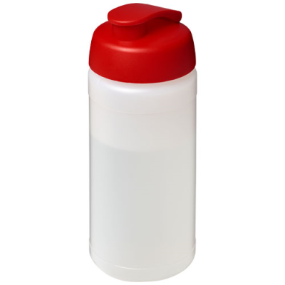 Picture of BASELINE® PLUS 500 ML FLIP LID SPORTS BOTTLE in Clear Transparent & Red