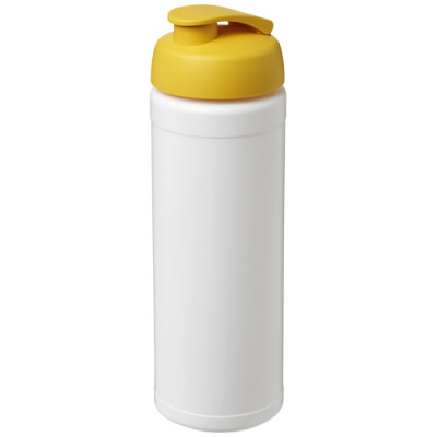 Picture of BASELINE® PLUS 750 ML FLIP LID SPORTS BOTTLE in White & Yellow.