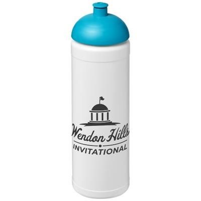 Picture of BASELINE® PLUS 750 ML DOME LID SPORTS BOTTLE in White Solid-aqua