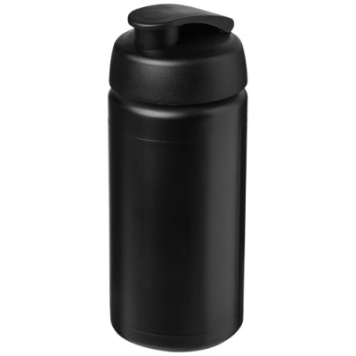 Picture of BASELINE® PLUS GRIP 500 ML FLIP LID SPORTS BOTTLE in Solid Black.