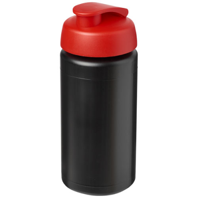 Picture of BASELINE® PLUS GRIP 500 ML FLIP LID SPORTS BOTTLE in Solid Black & Red