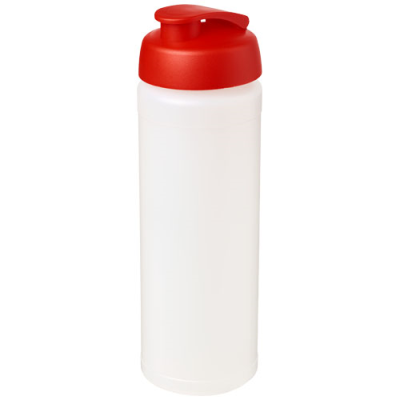 Picture of BASELINE® PLUS GRIP 750 ML FLIP LID SPORTS BOTTLE in Clear Transparent & Red.